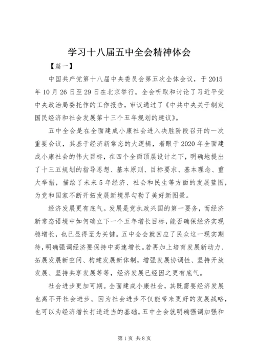 学习十八届五中全会精神体会.docx