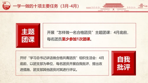 中国共青团一学一做ppt模板