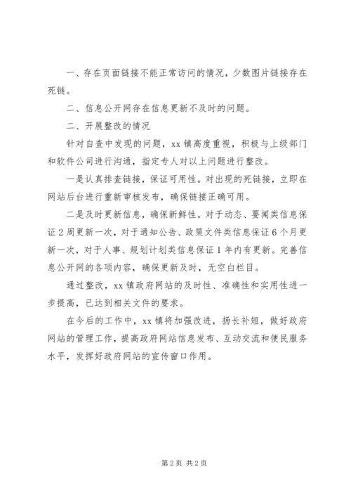 乡镇政务公开落实情况自查报告.docx