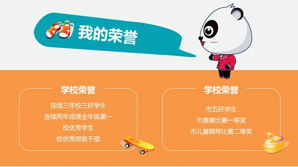 可爱卡通小学生班长班干部竞选PPT模板