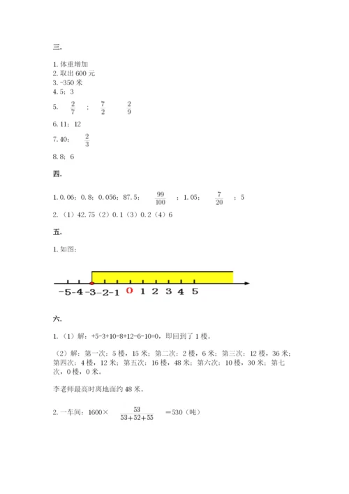 人教版数学六年级下册试题期末模拟检测卷完美版.docx