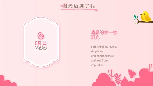公主粉色今天我满月啦电子相册PPT