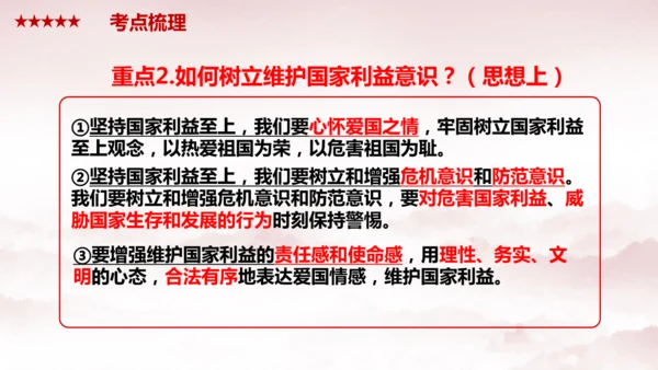 第四单元 《维护国家利益》复习课件(共38张PPT)