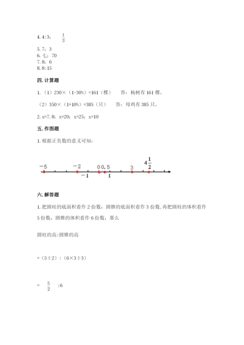 逊克县六年级下册数学期末测试卷有完整答案.docx
