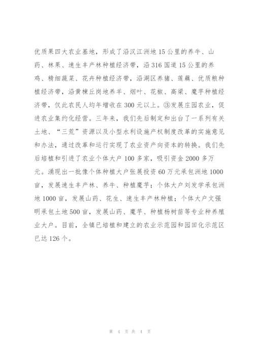 镇党委政府三年工作总结.docx