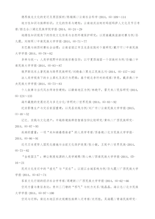全国期刊民族学、文化人类学研究论文索引-1.docx