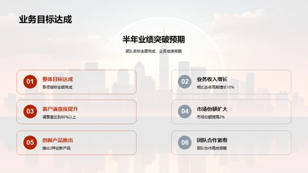 半年业务回顾与展望