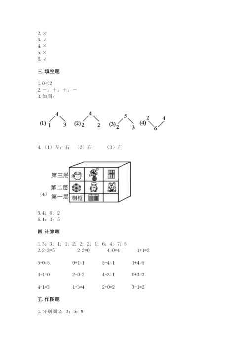 小学一年级上册数学期中测试卷附答案【b卷】.docx