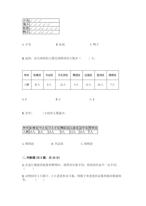 人教版二年级下册数学第一单元-数据收集整理-测试卷带答案【综合题】.docx