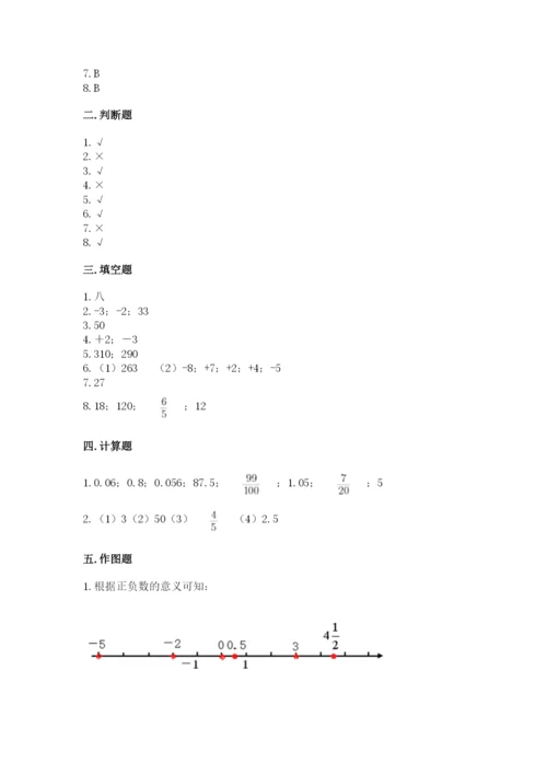 冀教版小学六年级下册数学期末检测试题精品【历年真题】.docx