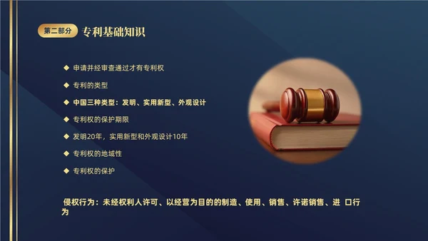 深蓝色简约商务426知识产权企业知识产权培训讲座PPT世界知识产权日