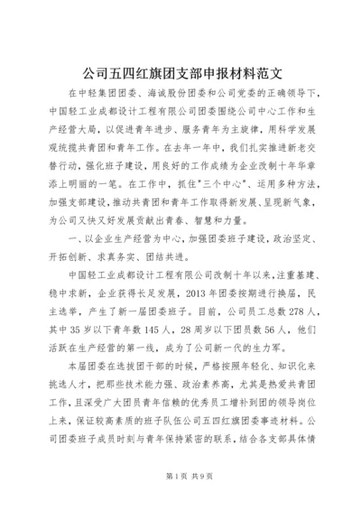 公司五四红旗团支部申报材料范文.docx