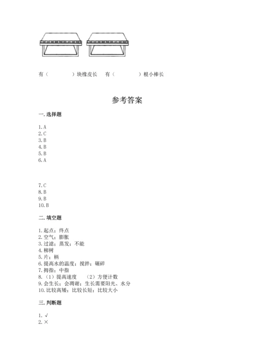 教科版一年级上册科学期末测试卷精品【含答案】.docx