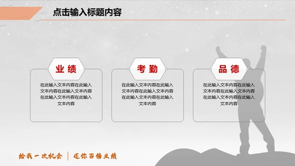 一个人前行得岗位竞聘晋升通用PPT模板