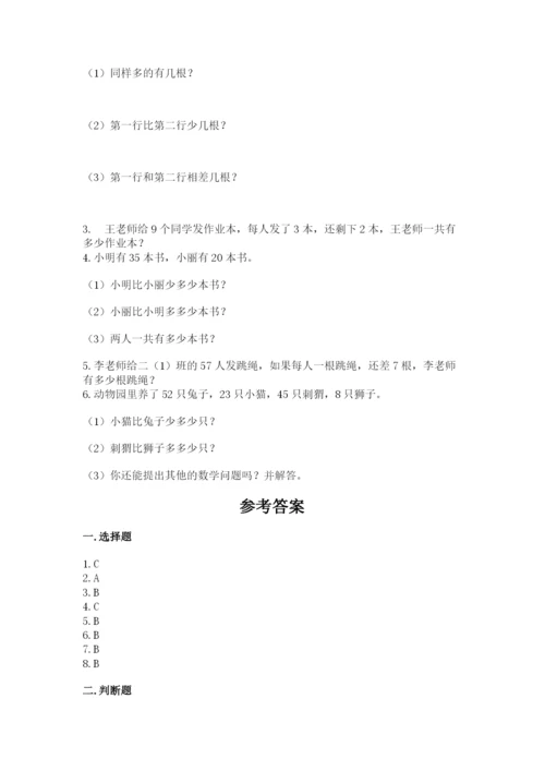小学二年级上册数学期中测试卷附答案（模拟题）.docx