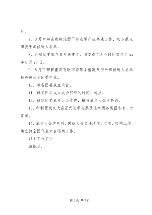 团委筹备小组工作情况报告.docx