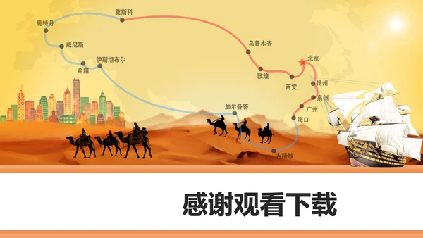 民族伟大复兴一带一路主题教育PPT课件