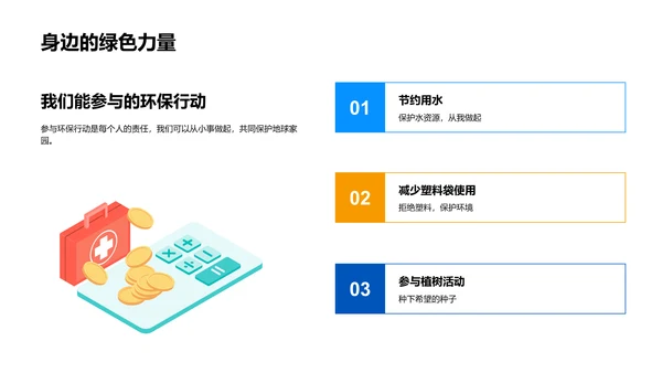 开学环保行动课PPT模板