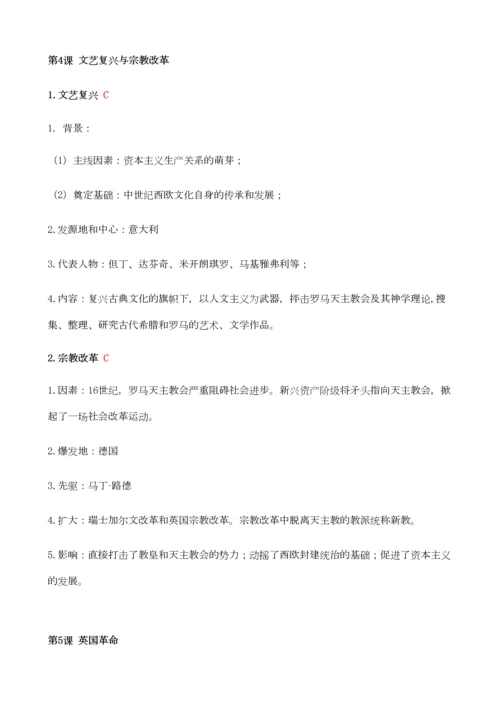 2023年上海高中历史第四分册知识点.docx