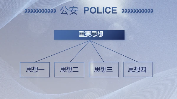 蓝色大气公安警察工作总结计划PPT