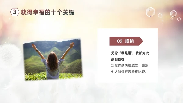 清新简约蒲公英3月20日国际幸福日追求幸福建设未来PPT