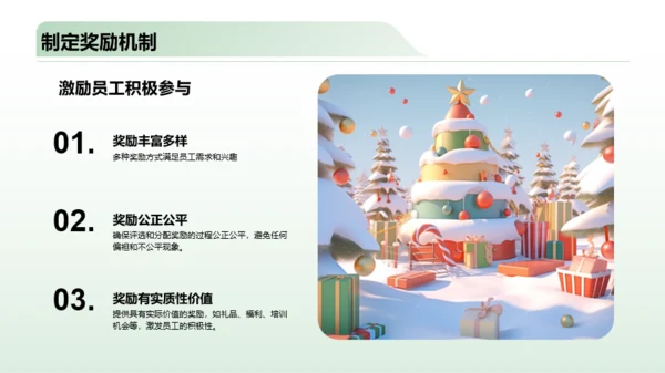 绿色3d圣诞节活动策划PPT模板