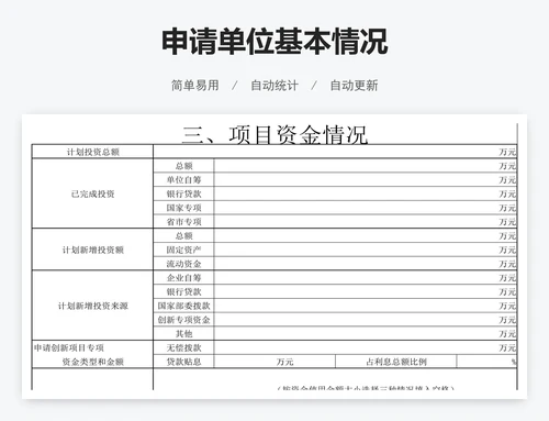 申请单位基本情况