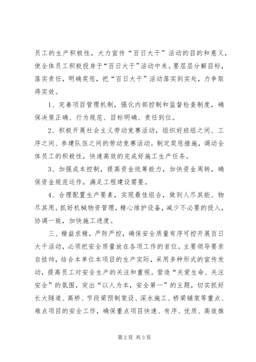 公司开展“百日大干”活动宣传提纲.docx