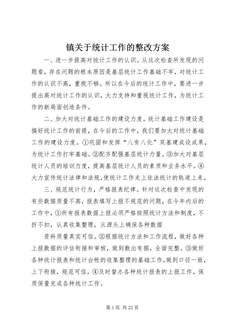 镇关于统计工作的整改方案.docx