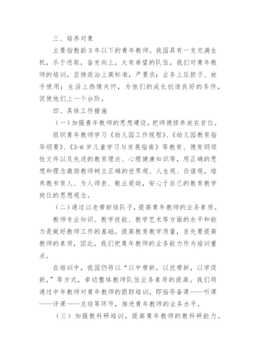 幼儿园教师指导青年教师工作计划.docx