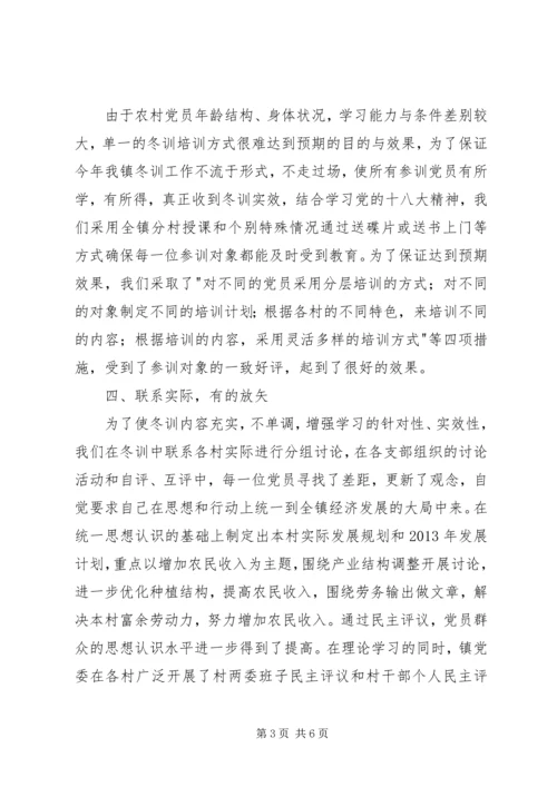 乡镇某年度党员冬训总结[小编推荐].docx