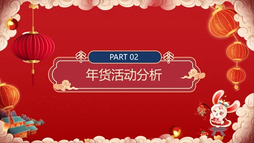 兔年春节庙会新春年货节购物活动通用PPT模板