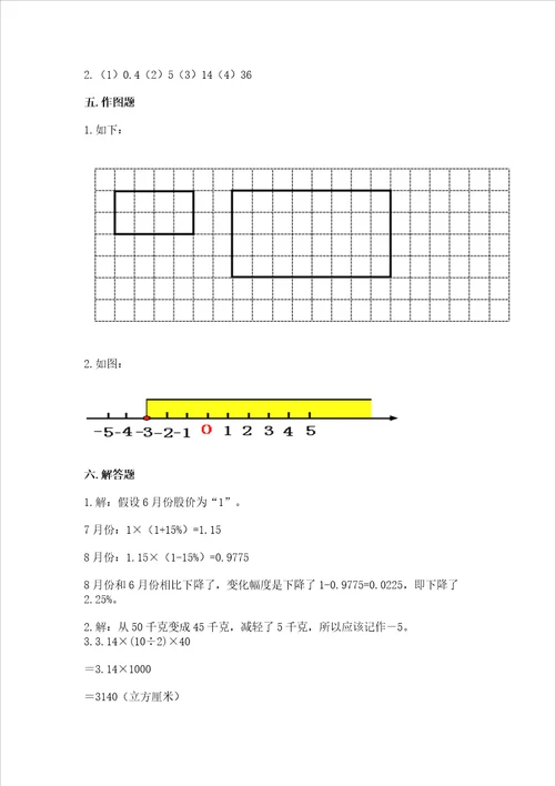 沪教版数学六年级下册期末综合素养提升题历年真题