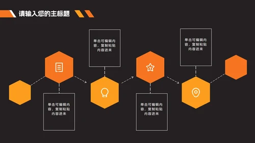 橙黄时尚商务年终总结PPT模板
