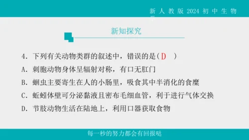 人教版生物七年级上册2.2.1《无脊椎动物》教学课件(共40张PPT)+视频素材