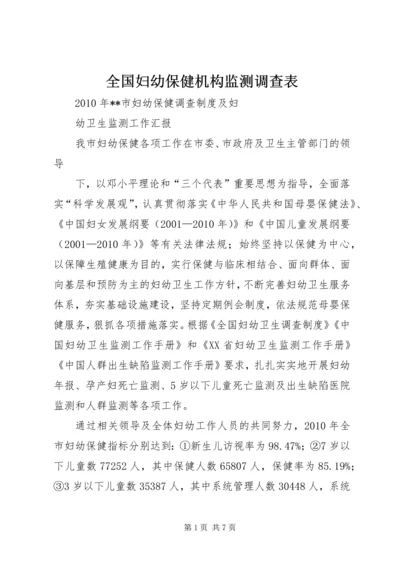 全国妇幼保健机构监测调查表 (5).docx