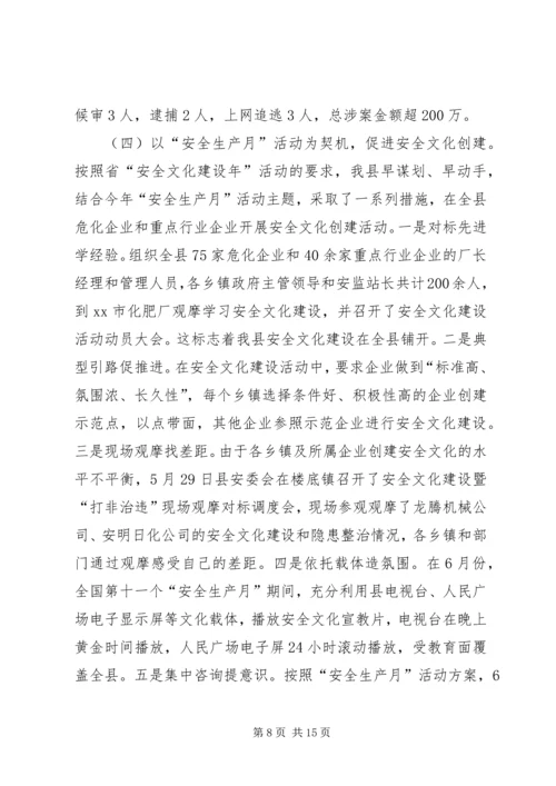 县安监局工作报告 (2).docx