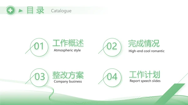 绿色简约医疗行业工作总结汇报PPT