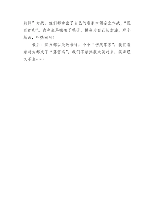 寒假打雪仗作文400字.docx