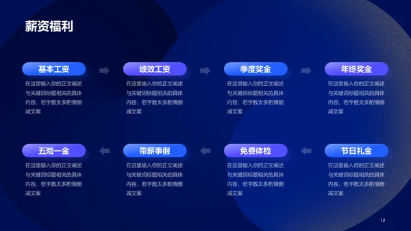 蓝色渐变简约企业招聘大会PPT