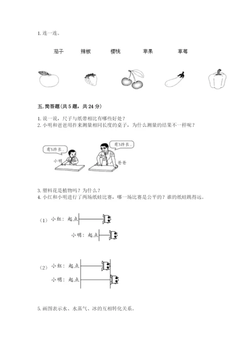 教科版一年级上册科学期末测试卷（全优）word版.docx