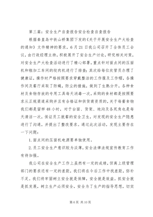 安全生产自查报告精选.docx