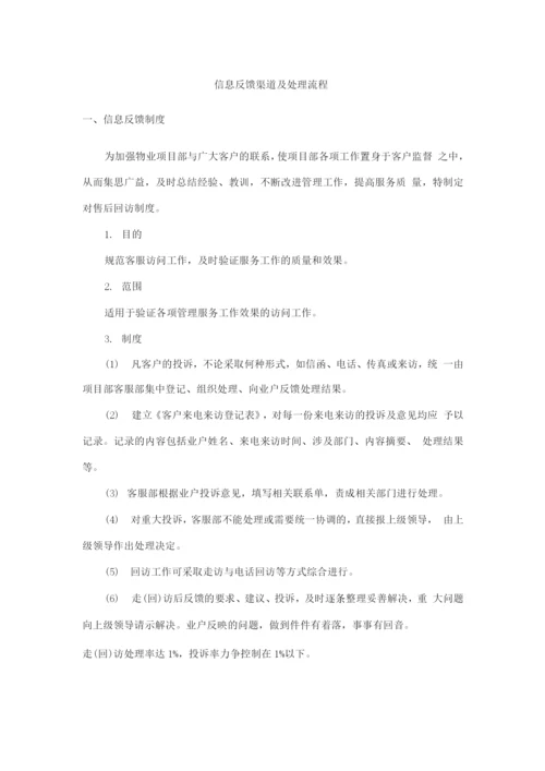 物业信息反馈渠道及处理流程.docx