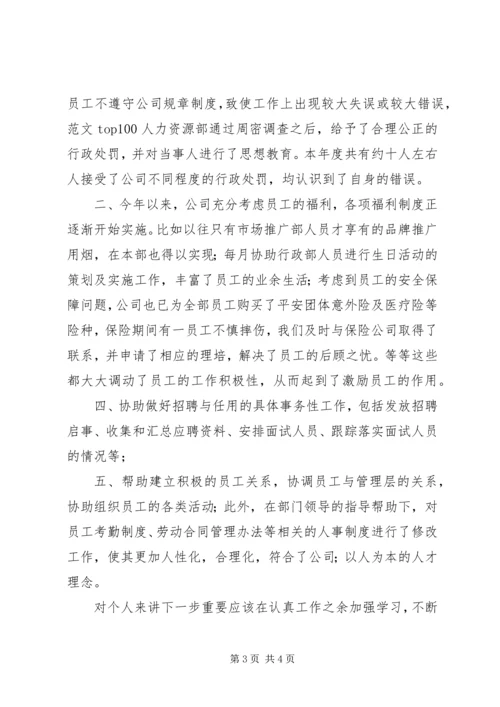 人力资源年终总结报告范文.docx