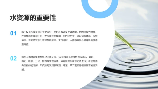蓝色现代珍惜水资源培训PPT
