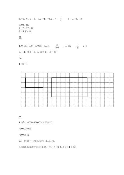 人教版六年级数学小升初试卷附答案（a卷）.docx