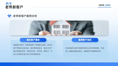 蓝色简约商务风企业宣传销售工作中的成功故事团队培训PPT销售销售经验分享