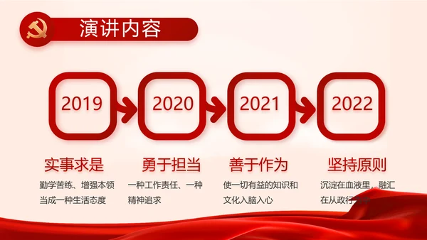 红色党建党支部政府工作报告动态PPT