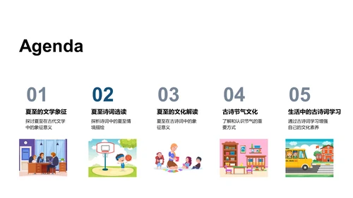 夏至诗词课堂PPT模板