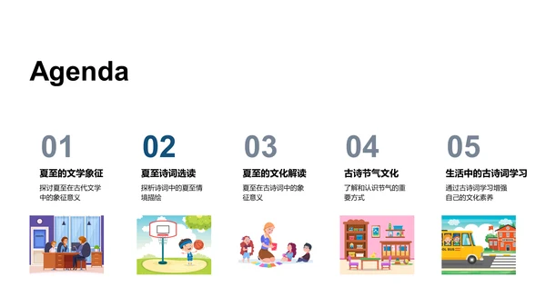 夏至诗词课堂PPT模板